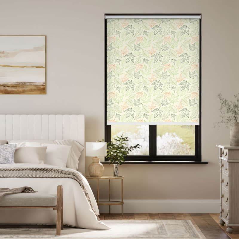 Modern Textured Green Panel Roller Blind pattern detail