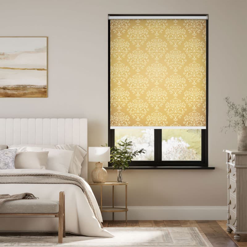 Regal Gold Patterned Window Roller Blind pattern detail