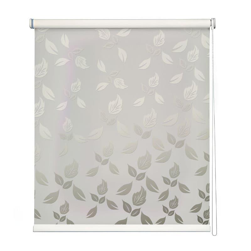 Modern Leaf Motif Window Roller Blind shown in a room