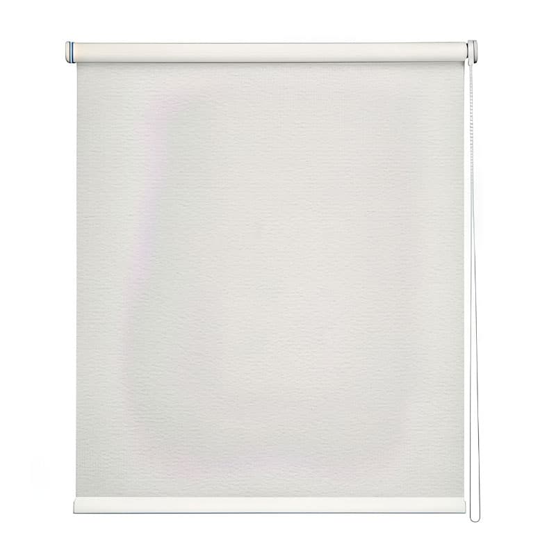 Subtle Texture White Privacy Roller Blind shown in a room