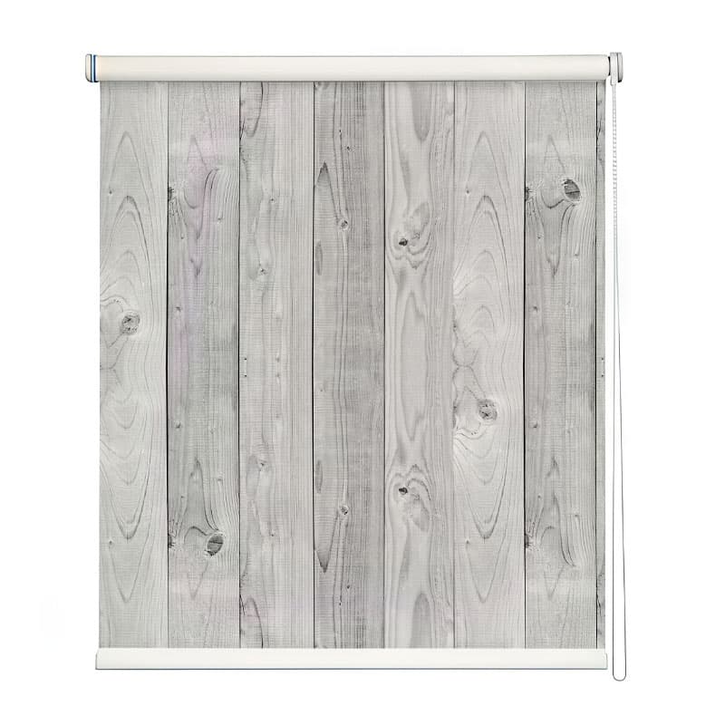 Rustic Whitewashed Wood Grain Roller Blind shown in a room