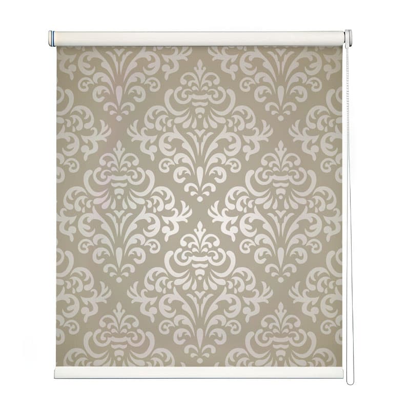 Timeless Ornate Pattern Roller Blind shown in a room