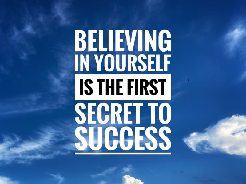 Believe, Secret to Success Wallpaper Mural pattern detail