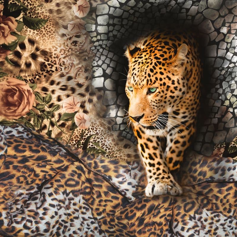 Pardy, Untamed Leopard Fantasy Mural pattern detail