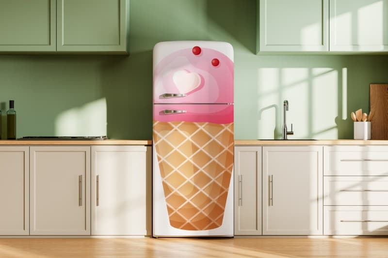 Scooply, Sweet Cone Fantasy Wallpaper Mural shown in a room