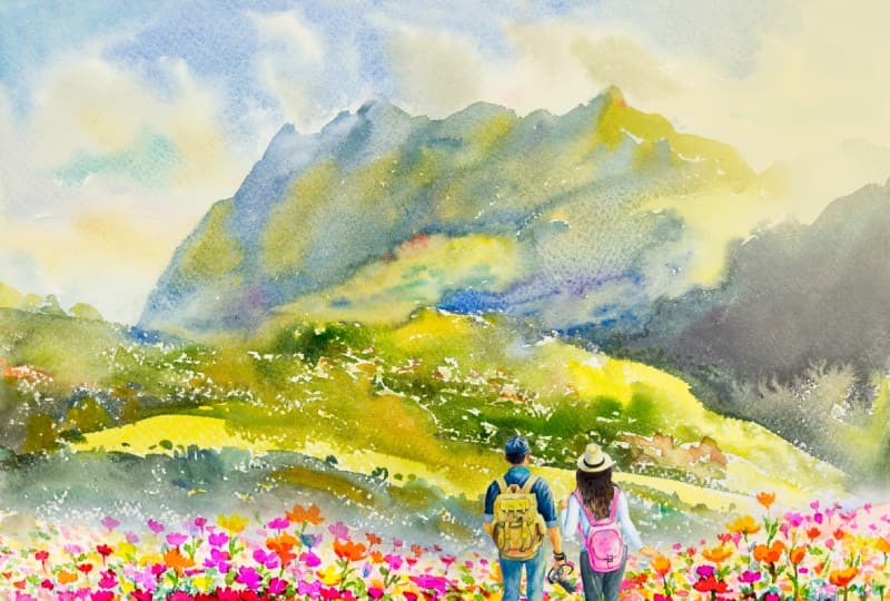 Mountaura, Path to Peace Wallpaper Mural pattern detail