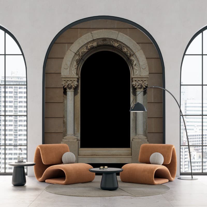 Archway, Portal to Timeless Elegance Mural shown in a room