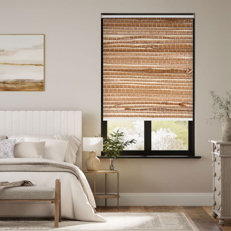Textured Straw Effect Roller Blind pattern detail