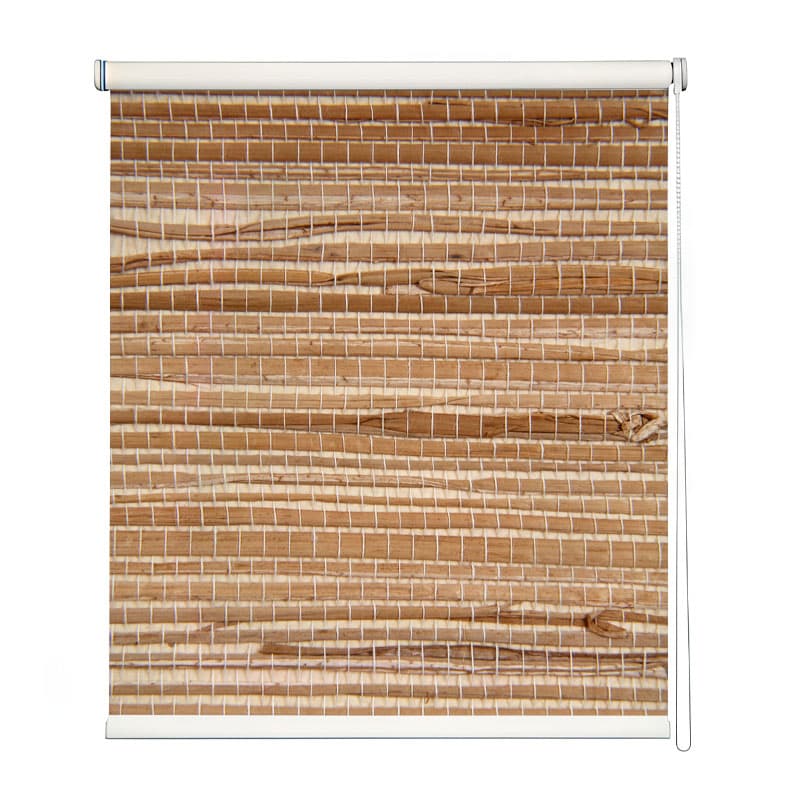Textured Straw Effect Roller Blind shown in a room
