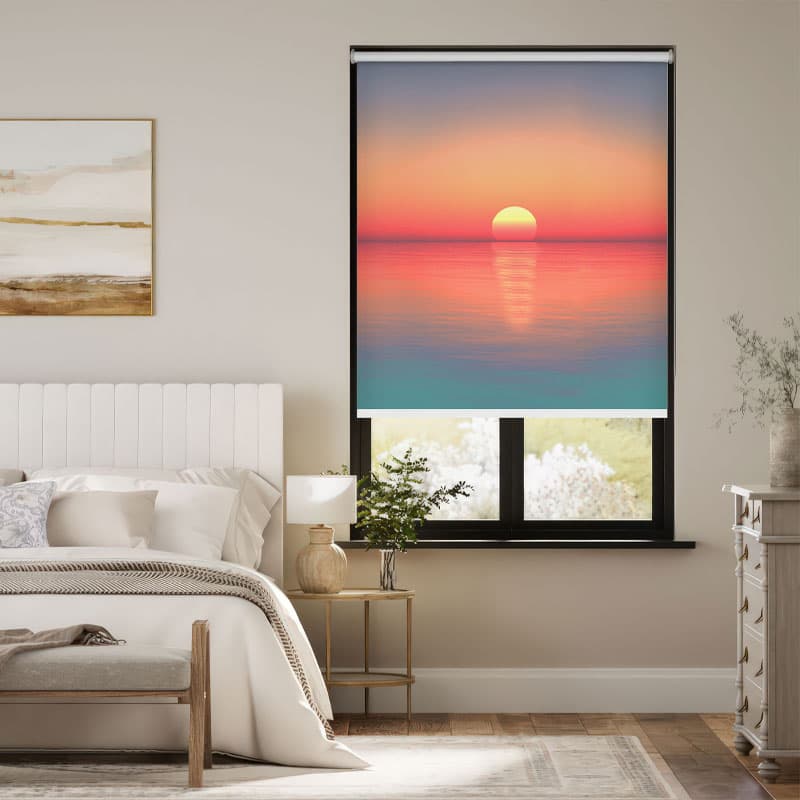 Dreamy Ocean Sunrise Roller Blind pattern detail
