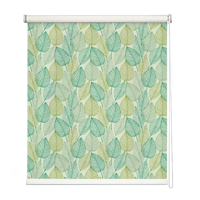 Modern Botanical Foliage Roller Blind shown in a room