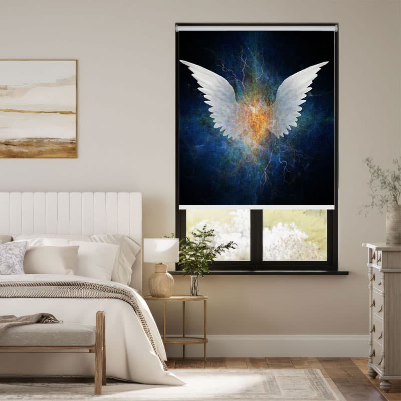 Angel Wings Abstract Art Roller Blind pattern detail