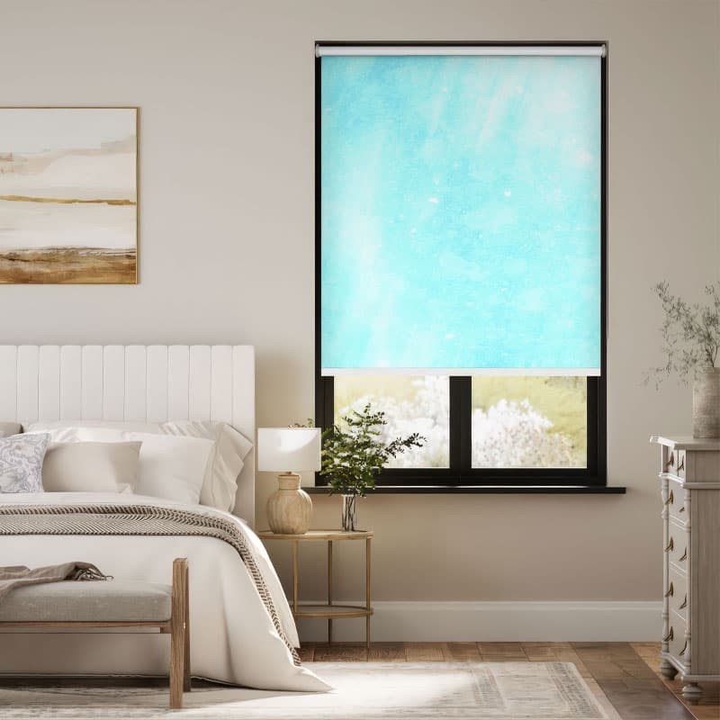 Minimalist Blue Gradient Roller Blind pattern detail