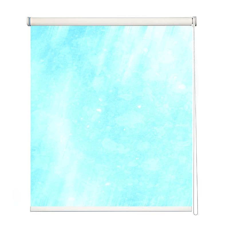 Minimalist Blue Gradient Roller Blind shown in a room