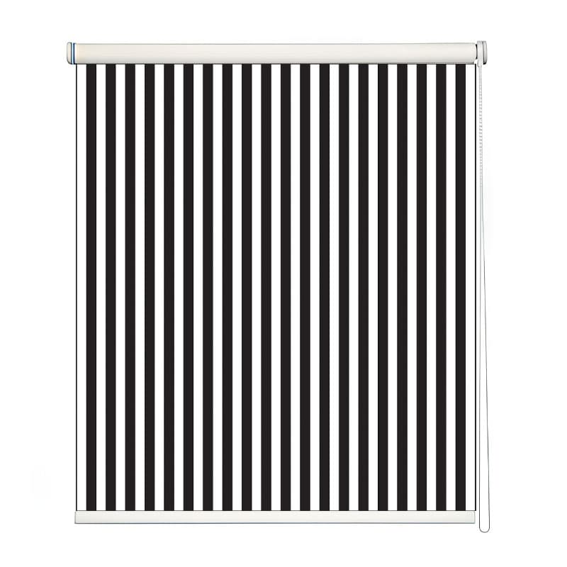 Classic Pinstripe Modern Window Roller Blind shown in a room