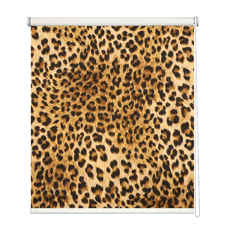 Bengal Stripes Exotic Tiger Skin Roller Blind shown in a room