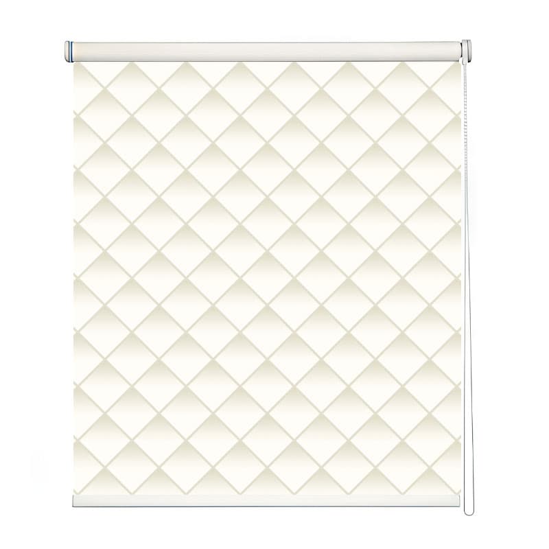 Subtle Beige Diamond Quilt Roller Blind shown in a room