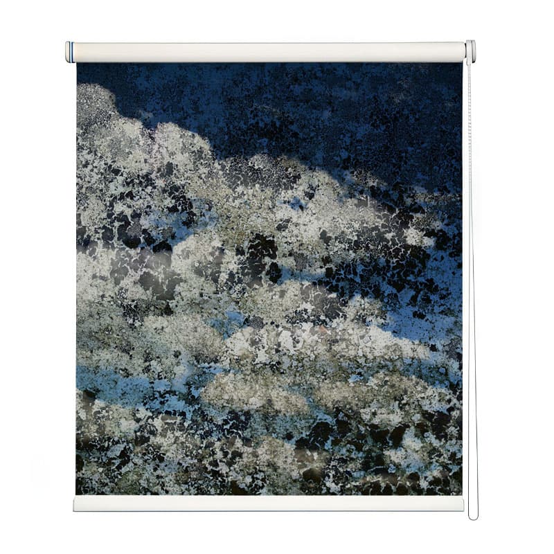 Abstract Distressed Concrete Roller Blind shown in a room