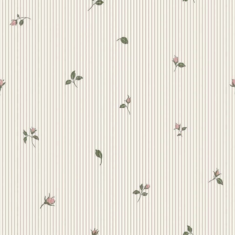 Aeris, Soft Minimalist Floral Charm Wallpaper, Customized pattern detail