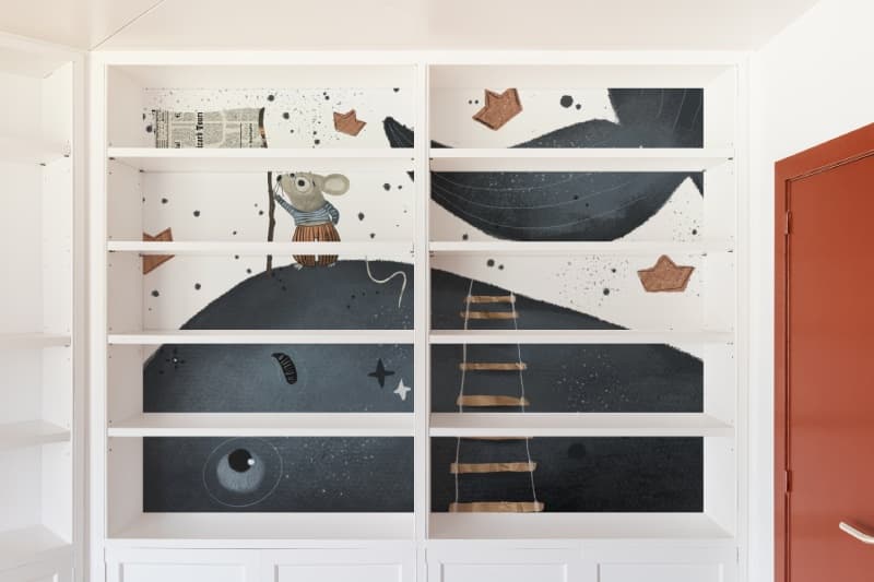 Nautimo, Little Sailor’s Ocean Wallpaper shown in a room