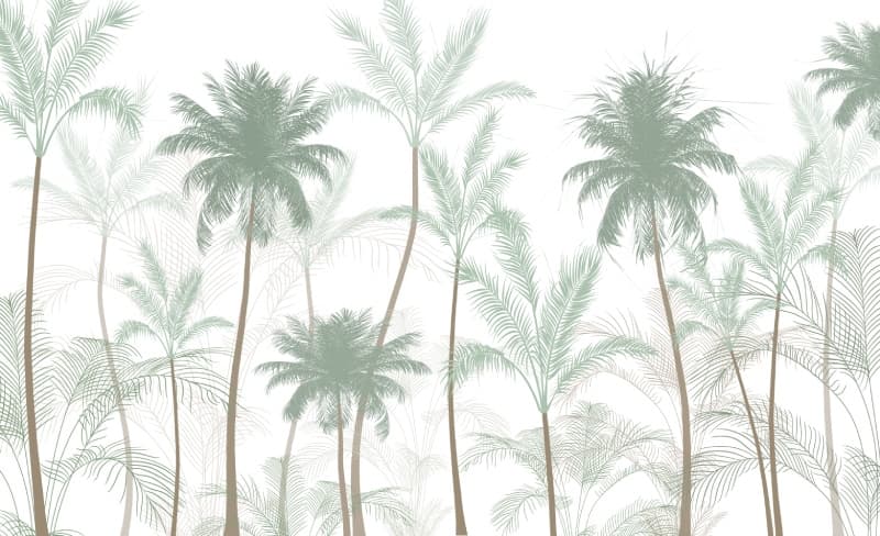 Solmere, Breezy Palm Retreat Mural pattern detail