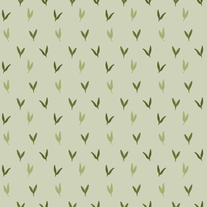 Sprigora, Minimal Leaf Paradise Wallpaper pattern detail