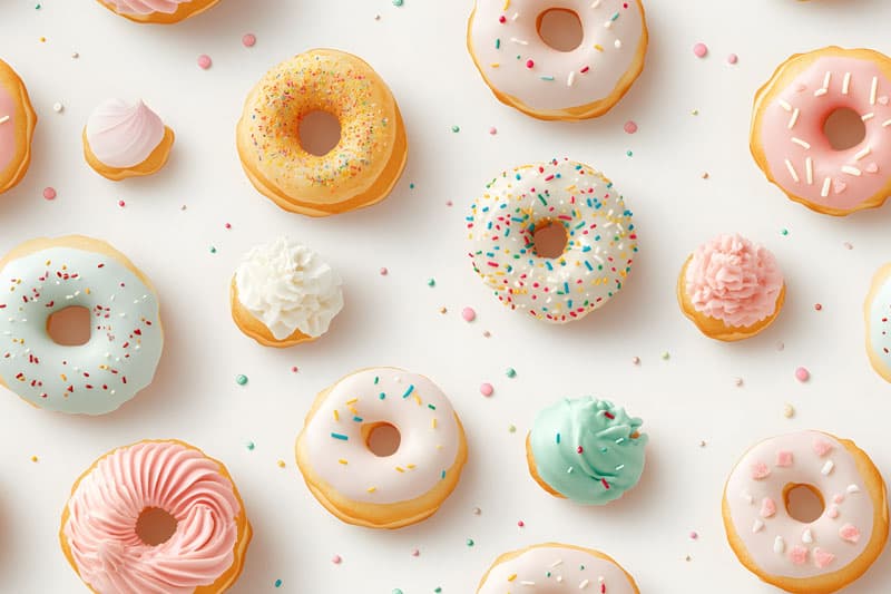 Sweetloop Candy Sprinkle Donut Delight Wallpaper pattern detail