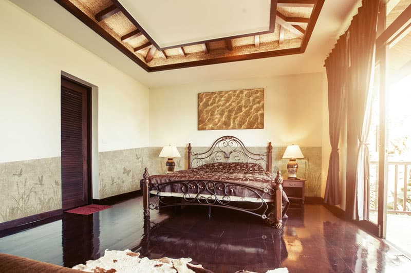 Umbra, Distressed Landscape Wallpaper shown in a room