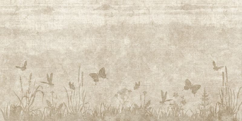 Umbra, Distressed Landscape Wallpaper pattern detail