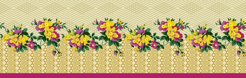 Vasantika Phool Bandhai Mural Wallpaper pattern detail