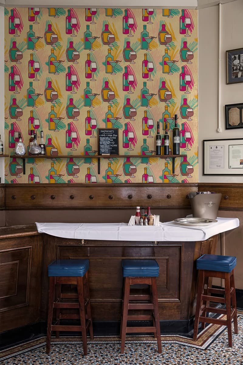 Solvini, Playful Spirits Wallpaper Mural shown in a room