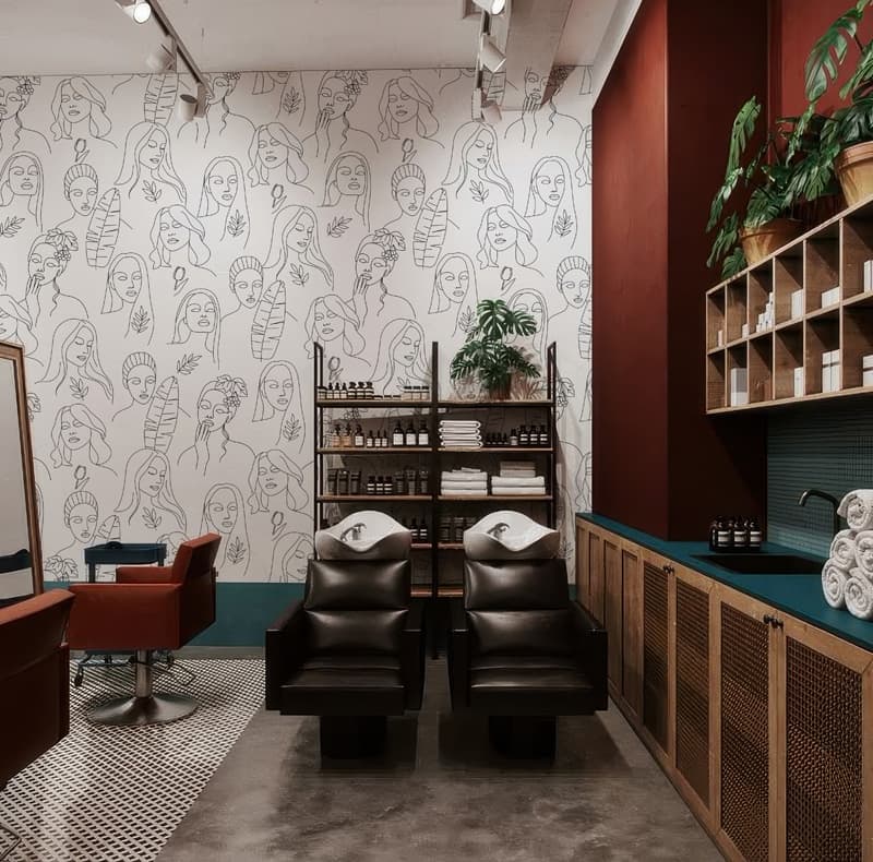 Marcelline Gentle Grace Artistic Wall Mural Wallpaper shown in a room