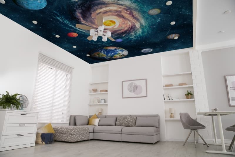 Astryx, Cosmic Odyssey Wallpaper Mural shown in a room