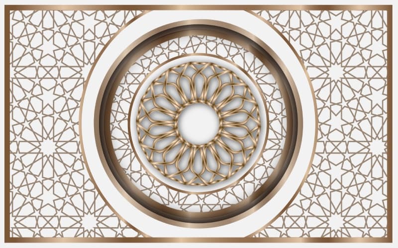 Marquessa, Gilded Lattice Wallpaper Mural pattern detail