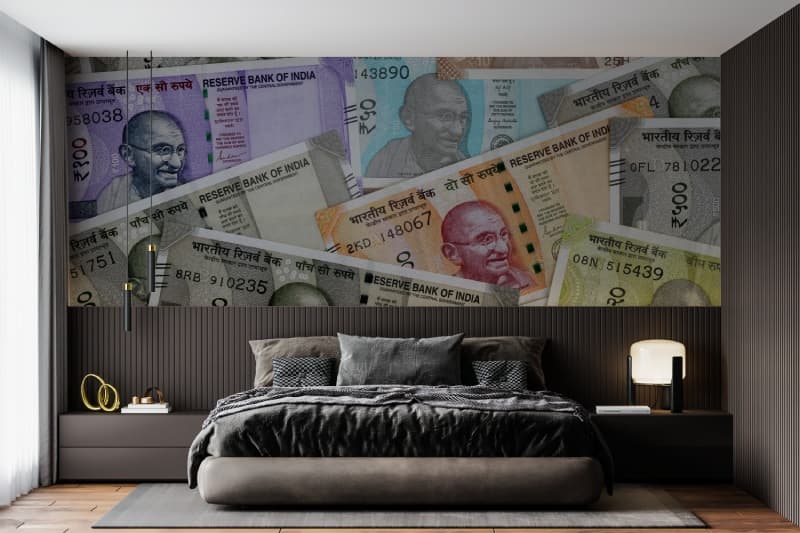 Paisa Hi Paisa Hoga Wallpaper Mural shown in a room