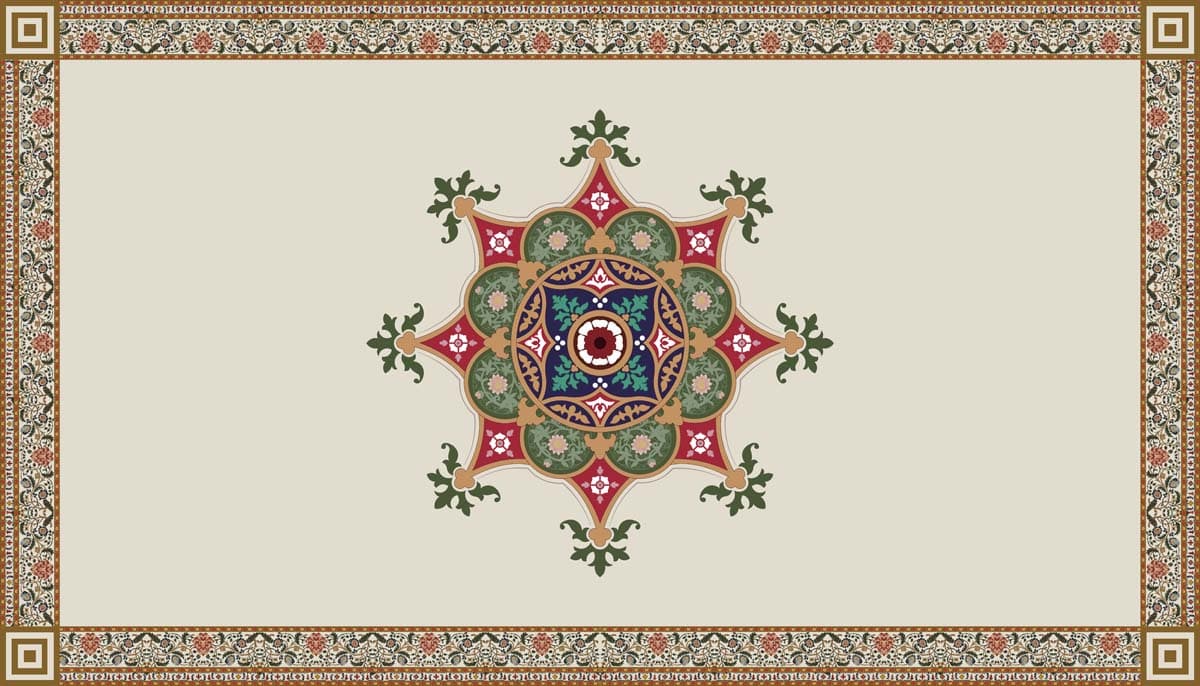 Mandorix, Ornate Mandala-Inspired Ceiling Mural pattern detail