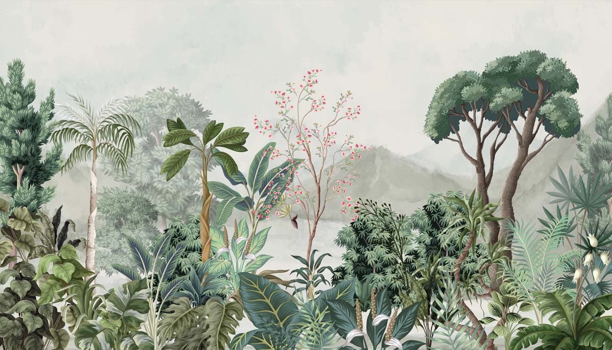 Rainvale, Tropical Serenity Mural pattern detail