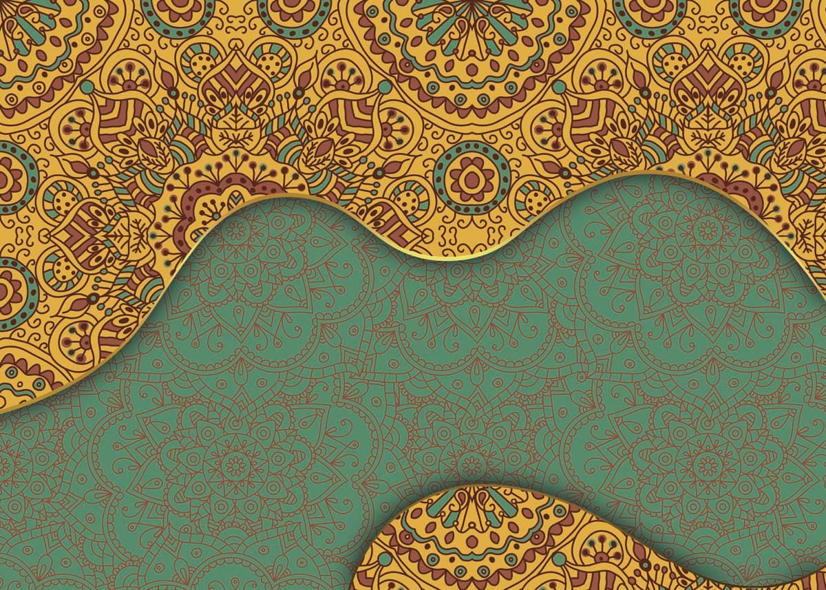 Chakra, Mandala Art Inspired Wallpaper Mural pattern detail