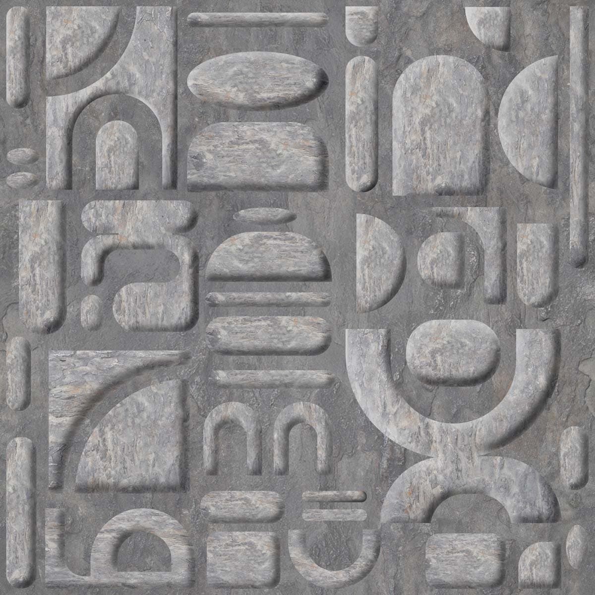 Zarok, Earthy Stone Tribal Art Wallpaper pattern detail