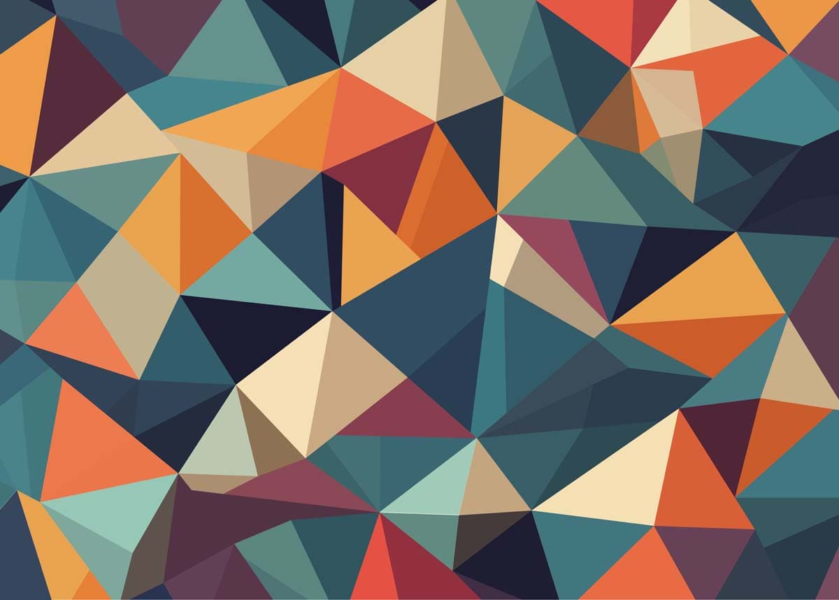 Chromora, Polygon Color Play Mural pattern detail