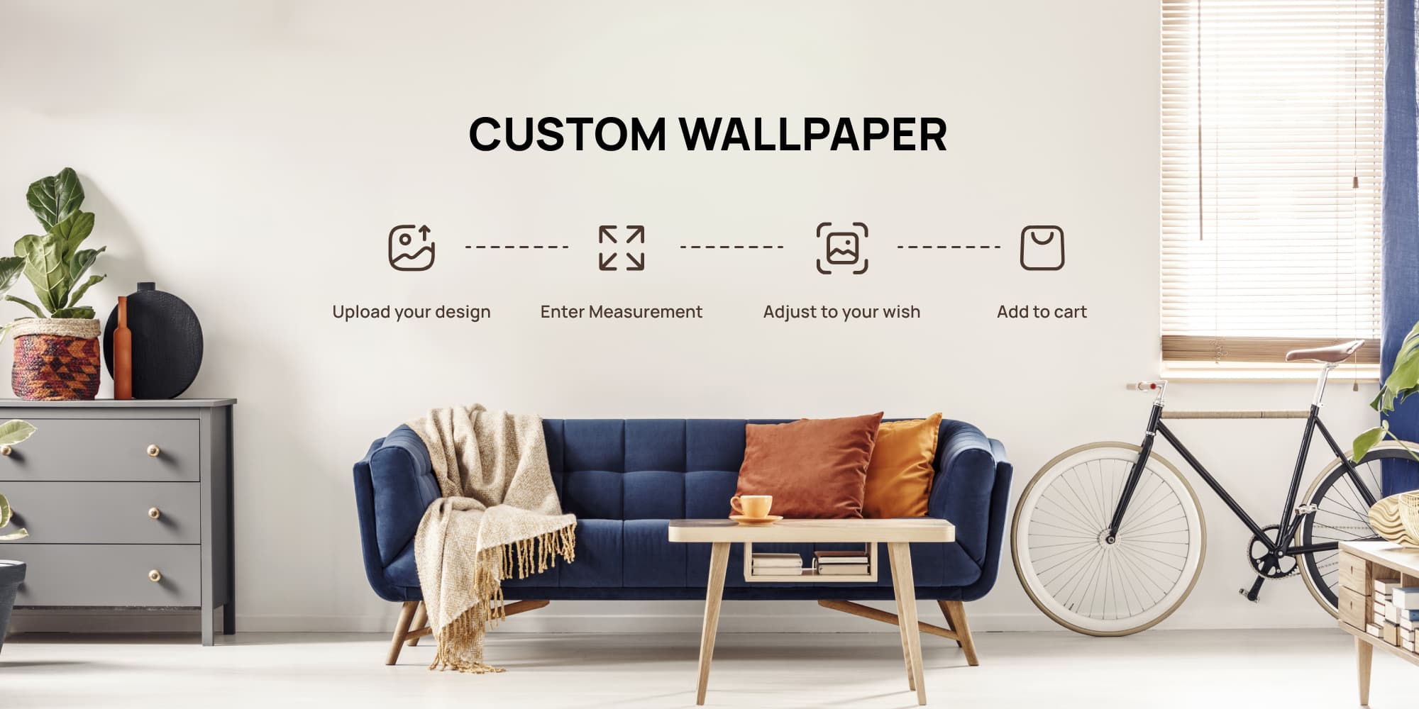 Customised Wallpaper and Custom Wall Murals shown in a room