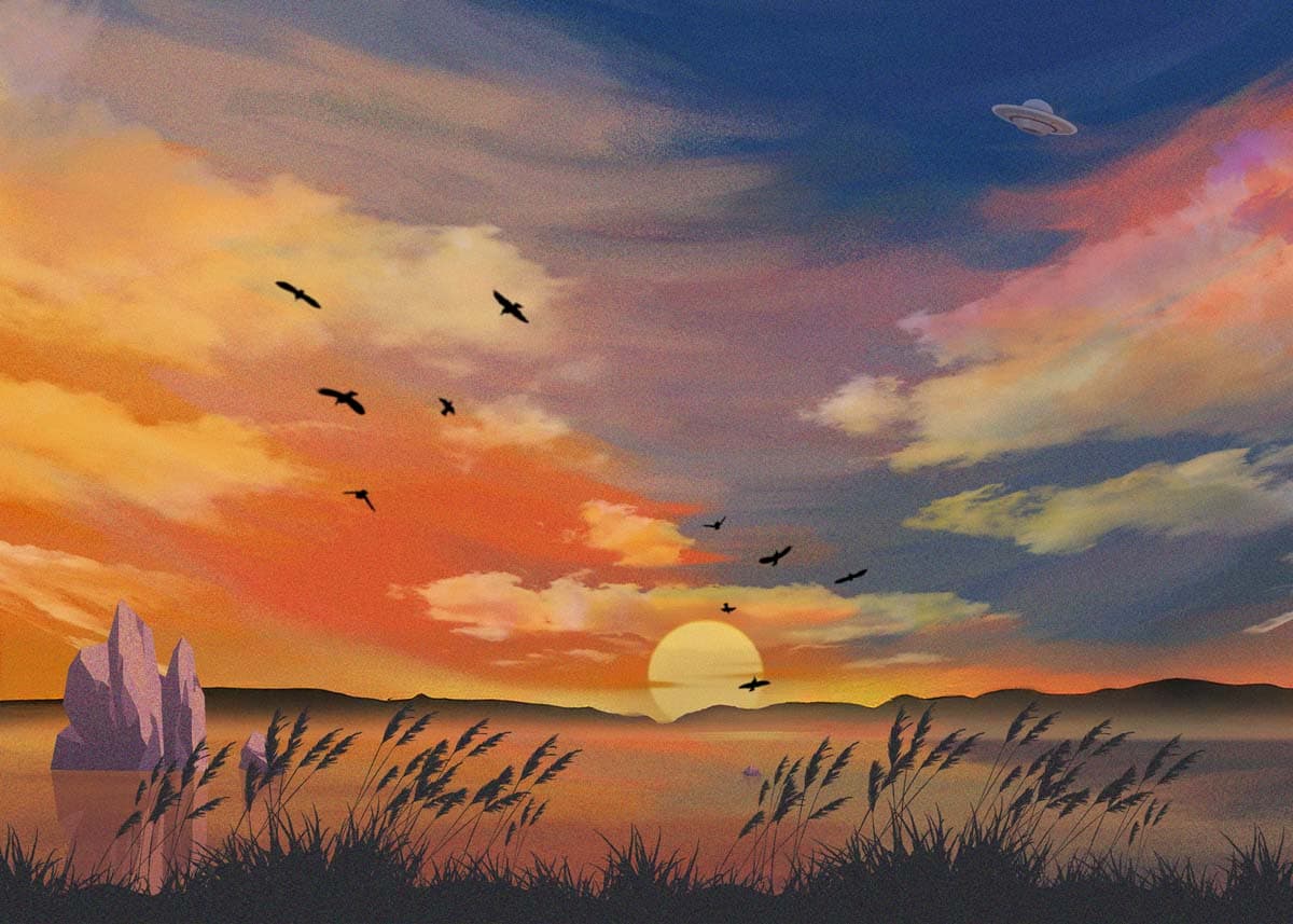 Viremoor, Last Light Wallpaper Mural pattern detail