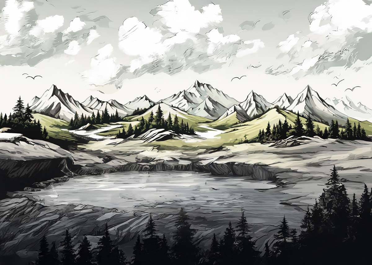 Solmera, Valley of Silence Wallpaper Mural pattern detail