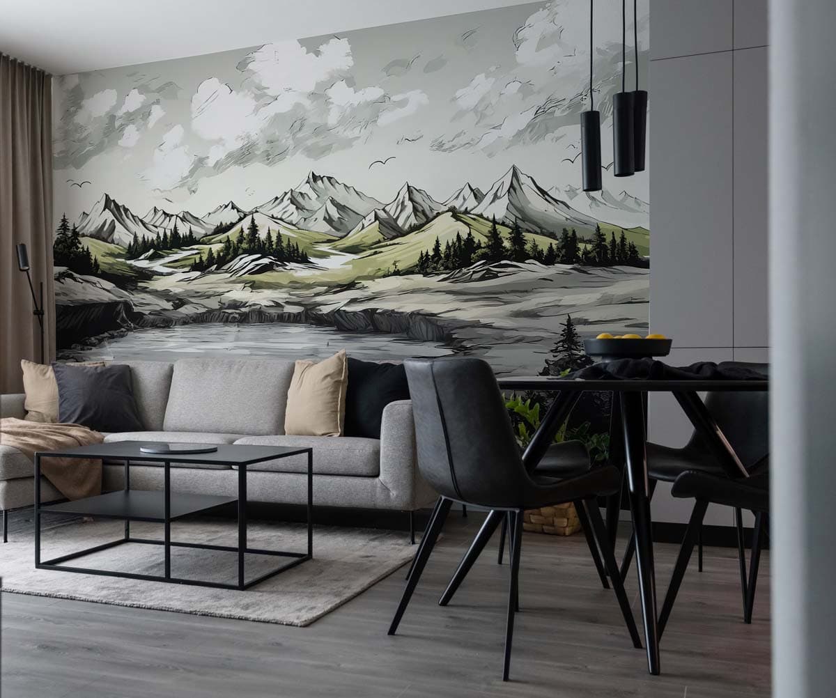 Solmera, Valley of Silence Wallpaper Mural shown in a room