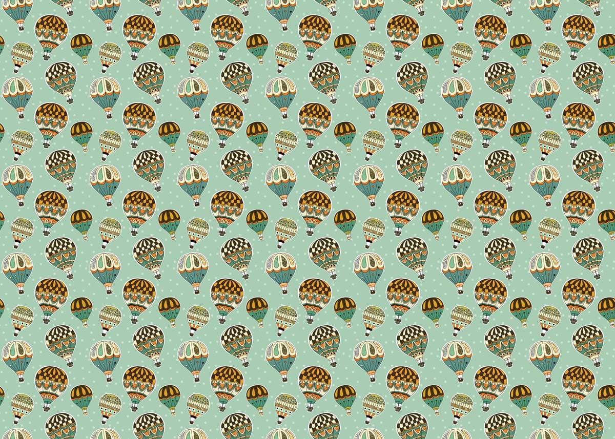 Lunabelle, Vintage Voyage Wallpaper pattern detail