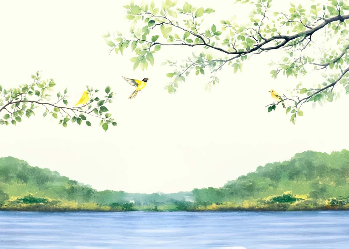 Lunelore, Whisper of the Canopy Wallpaper Mural pattern detail