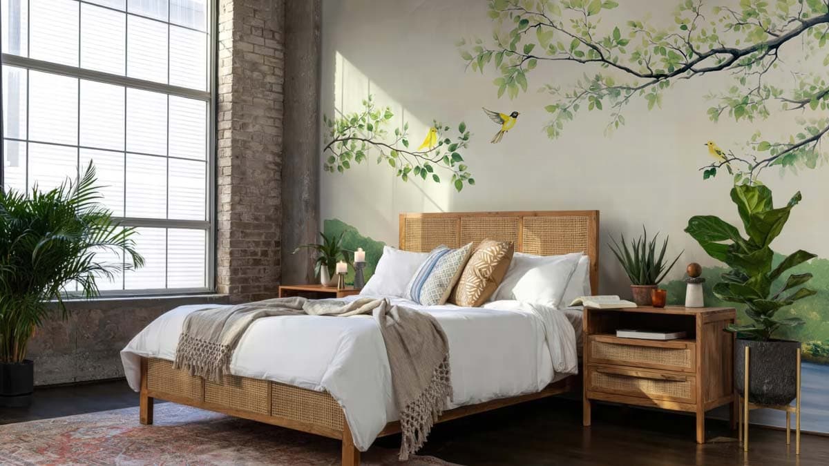Lunelore, Whisper of the Canopy Wallpaper Mural shown in a room