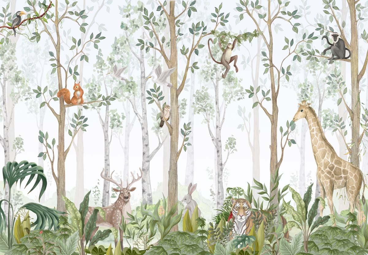 Thalara, Echoes of the Treetops Wallpaper Mural pattern detail