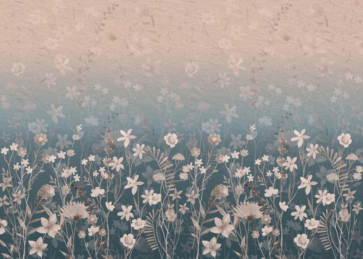 Secret Garden Faded Floral Elegance Wallpaper pattern detail