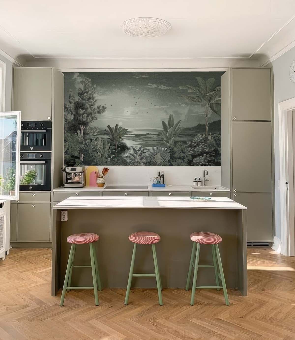 Selora, Whispers of the Horizon Wallpaper Mural shown in a room